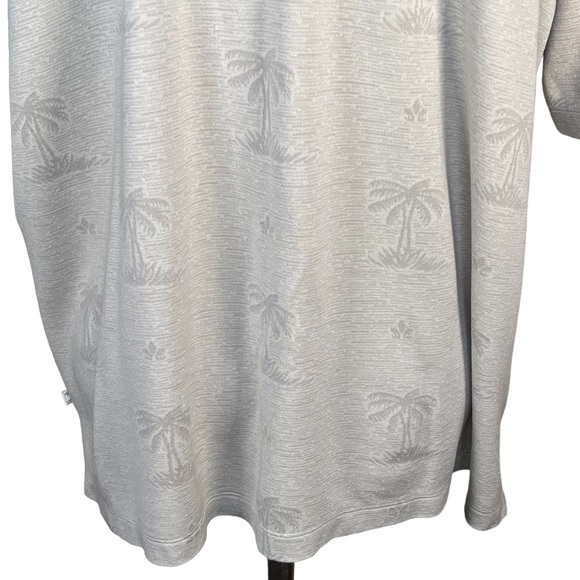 Tommy Bahama Men’s Silk Blend Tan & Sage Green Polo With Tropical Palm Trees XXL - Picture 9 of 14